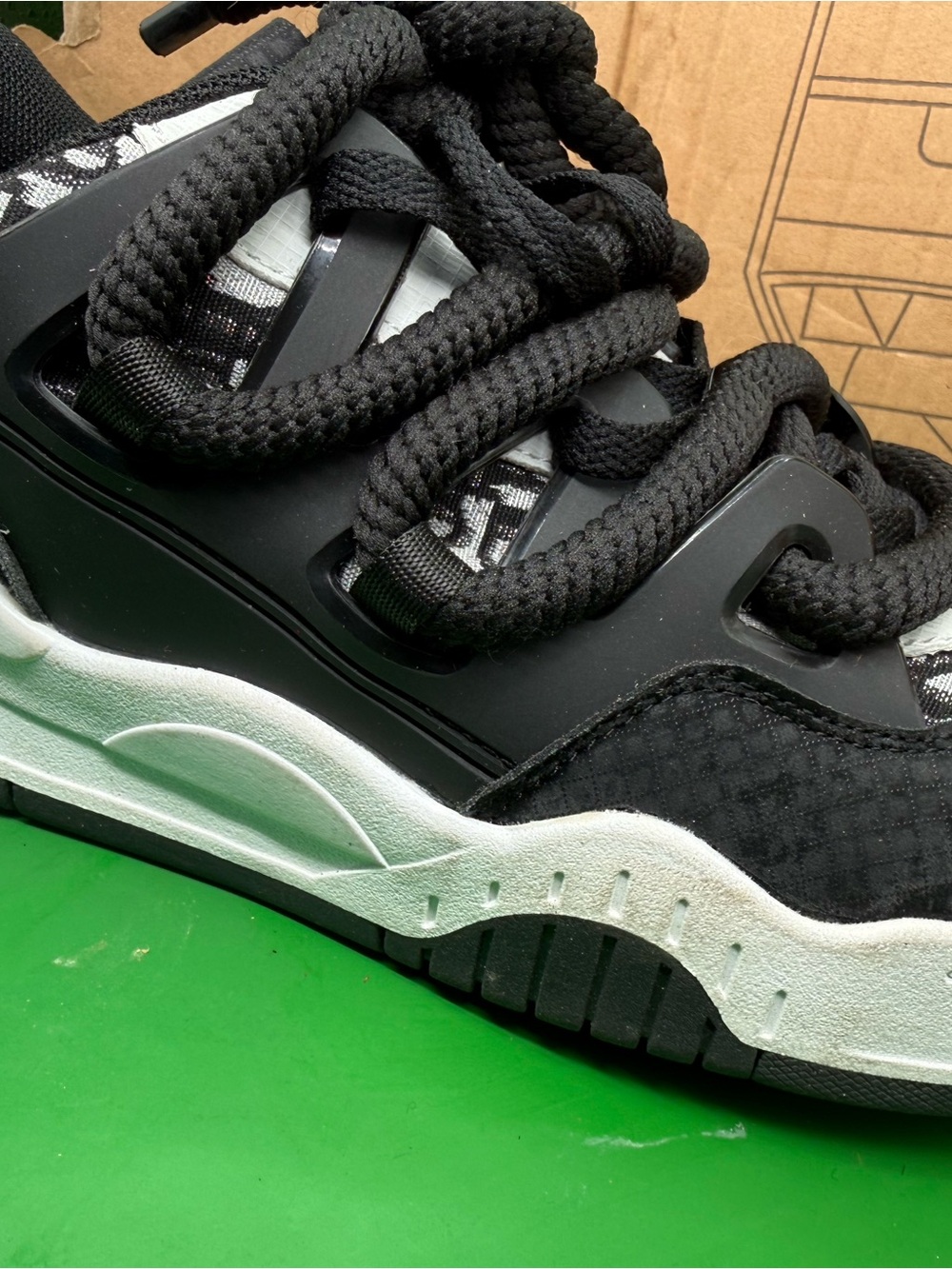 Men's Black and White Athletic Sneakers